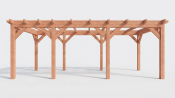 Constructiepakket plat dak | 7090x3460x2500mm | fijnbezaagd Douglas