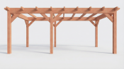 Constructiepakket plat dak | 6485x3460x2500mm | fijnbezaagd Douglas