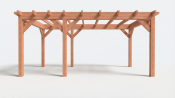 Constructiepakket plat dak | 5885x3460x2500mm | fijnbezaagd Douglas