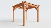 Constructiepakket plat dak | 3460x3460x2500mm | fijnbezaagd Douglas