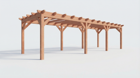 Constructiepakket plat dak | 9925x3460x2500mm | fijnbezaagd Douglas