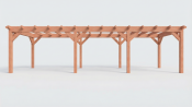 Constructiepakket plat dak | 9925x3460x2500mm | fijnbezaagd Douglas