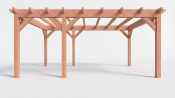 Constructiepakket plat dak | 5885x4105x2500mm | fijnbezaagd Douglas