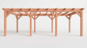 Constructiepakket plat dak | 7690x3460x2500mm | fijnbezaagd Douglas