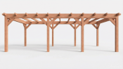 Constructiepakket plat dak | 8220x4105x2500mm | fijnbezaagd Douglas