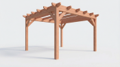 Constructiepakket plat dak | 4105x4105x2500mm | fijnbezaagd Douglas