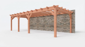 Constructiepakket aanbouwveranda | 8865x3905x2500mm rechts | fijnbezaagd Douglas