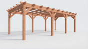 Constructiepakket plat dak | 8220x4105x2500mm | fijnbezaagd Douglas