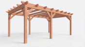 Constructiepakket plat dak | 6485x4105x2500mm | fijnbezaagd Douglas
