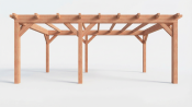 Constructiepakket plat dak | 6485x4105x2500mm | fijnbezaagd Douglas