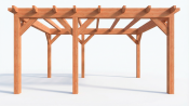 Constructiepakket plat dak | 5240x4105x2500mm | fijnbezaagd Douglas