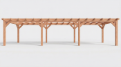 Constructiepakket plat dak | 12190x3460x2500mm | fijnbezaagd Douglas