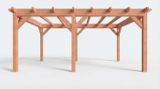 Constructiepakket plat dak | 5840x4105x2500mm | fijnbezaagd Douglas