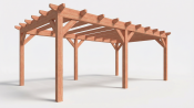 Constructiepakket plat dak | 7015x4105x2500mm | fijnbezaagd Douglas