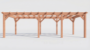Constructiepakket plat dak | 8865x3460x2500mm | fijnbezaagd Douglas
