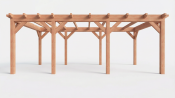 Constructiepakket plat dak | 7090x4105x2500mm | fijnbezaagd Douglas