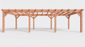Constructiepakket plat dak | 9280x4105x2500mm | fijnbezaagd Douglas