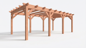 Constructiepakket plat dak | 7690x4105x2500mm | fijnbezaagd Douglas