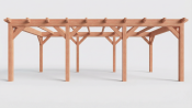 Constructiepakket plat dak | 7690x4105x2500mm | fijnbezaagd Douglas