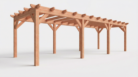 Constructiepakket plat dak | 9280x3460x2500mm | fijnbezaagd Douglas