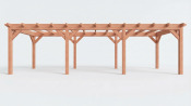 Constructiepakket plat dak | 9280x3460x2500mm | fijnbezaagd Douglas