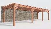 Constructiepakket aanbouwveranda | 11215x3905x2500mm | fijnbezaagd Douglas