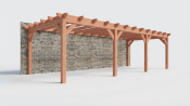 Constructiepakket aanbouwveranda | 9280x3905x2500mm | fijnbezaagd Douglas