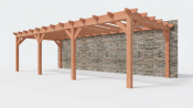 Constructiepakket aanbouwveranda | 9280x3905x2500mm | fijnbezaagd Douglas