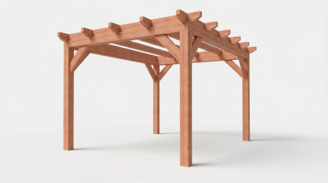 Constructiepakket plat dak | 3460x4105x2500mm | fijnbezaagd Douglas