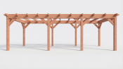 Constructiepakket plat dak | 8220x3460x2500mm | fijnbezaagd Douglas