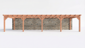 Constructiepakket aanbouwveranda | 12190x3905x2500mm | fijnbezaagd Douglas
