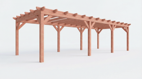 Constructiepakket plat dak | 9925x4105x2500mm | fijnbezaagd Douglas