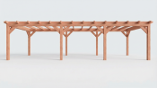 Constructiepakket plat dak | 9925x4105x2500mm | fijnbezaagd Douglas