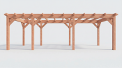 Constructiepakket plat dak | 8150x3460x2500mm | fijnbezaagd Douglas
