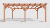 Constructiepakket plat dak | 6370x4105x2500mm | fijnbezaagd Douglas