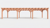 Constructiepakket plat dak | 11215x3460x2500mm | fijnbezaagd Douglas