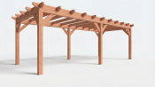 Constructiepakket plat dak | 7660x3460x2500mm | fijnbezaagd Douglas