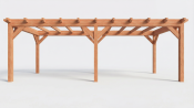 Constructiepakket plat dak | 7660x3460x2500mm | fijnbezaagd Douglas