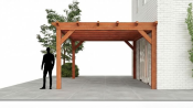 Constructiepakket aanbouwveranda | 8220x3905x2500mm links | fijnbezaagd Douglas