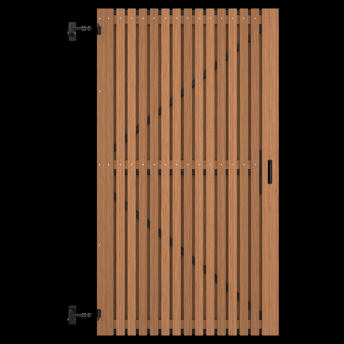 Thermovision Ayous geschaafd latten deur vert. met frame 99x178 cm