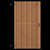 Thermovision Ayous geschaafd latten deur vert. met frame 99x178 cm