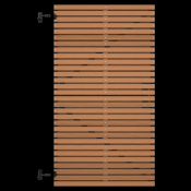 Thermovision Ayous geschaafd latten deur hor. met frame 99x178 cm