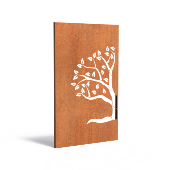 Paneel Abstract 110x5x180 cm CorTen 2mm Halve Boom Rechts