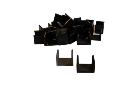 PVC adaptor clip t.b.v. centreren 25-28 mm profielplanken in de H-gleufpaal