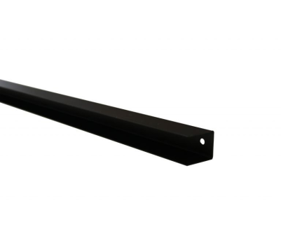 Stalen afdekkap met structuur poedercoating t.b.v. H-gleufpaal, 4,5 x 3,7 x 224 cm, zwart RAL9005