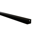 Stalen afdekkap met structuur poedercoating t.b.v. H-gleufpaal, 4,5 x 3,7 x 224 cm, zwart RAL9005