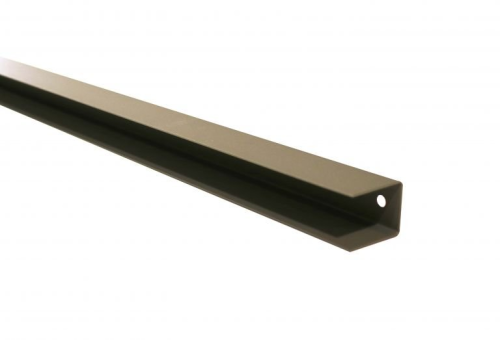 Stalen afdekkap met structuur poedercoating t.b.v. H-gleufpaal, 4,5 x 3,7 x 200 cm, kwartsgrijs RAL7039