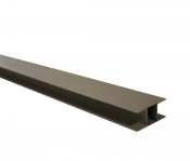 Stalen H-gleufpaal met structuur gecoat 4,2x9,6x184 cm kwartsgrijs RAL7039