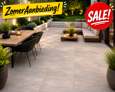 TerrasTopper Zomeractie 60x60x4 cm Kiezelbruin