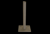 Stalen voetplaat met structuur poedercoating t.b.v. H-gleufpaal, 12 x 15 x 33 cm, kwartsgrijs RAL7039